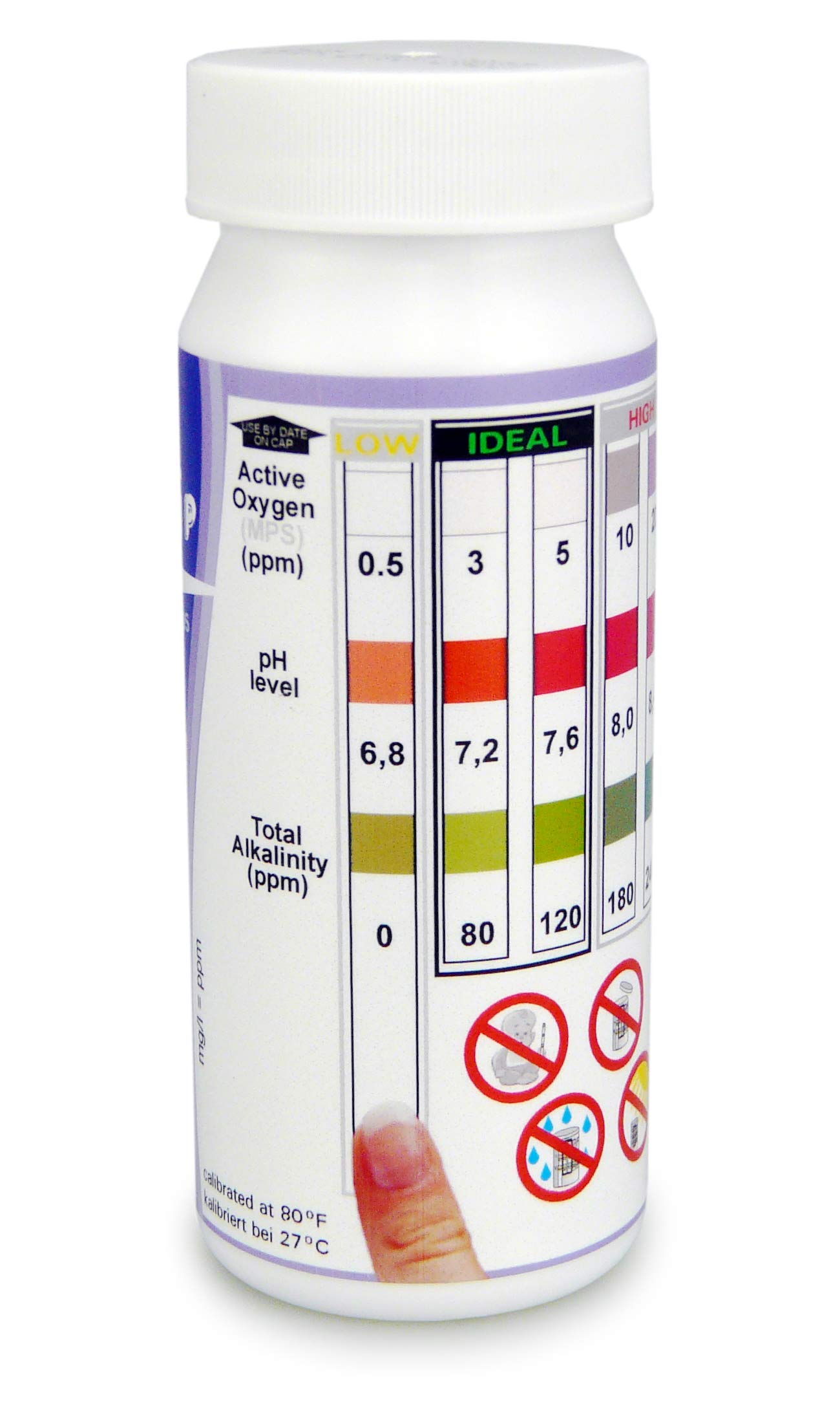 smardy 50 strisce test acqua 3in1 per piscina e spa – misura pH, alcalinità e ossigeno attivo in 15 secondi – per whirlpool, acquario e acqua potabile – bustine sigillate da 10, con scala colori