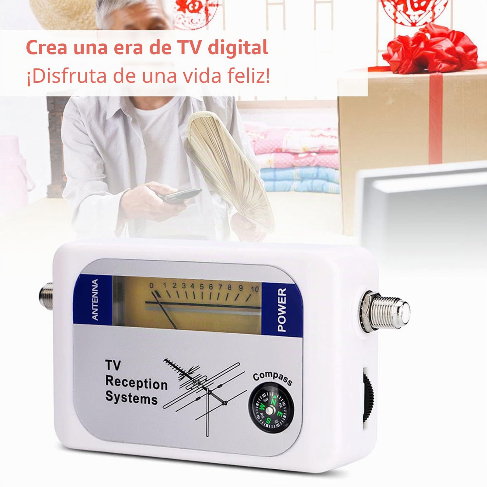 Medidor Digital de Señal DVB T para TV, Buscador de Estrellas, Receptor y Detector de Fuerza de Señal de Antena
