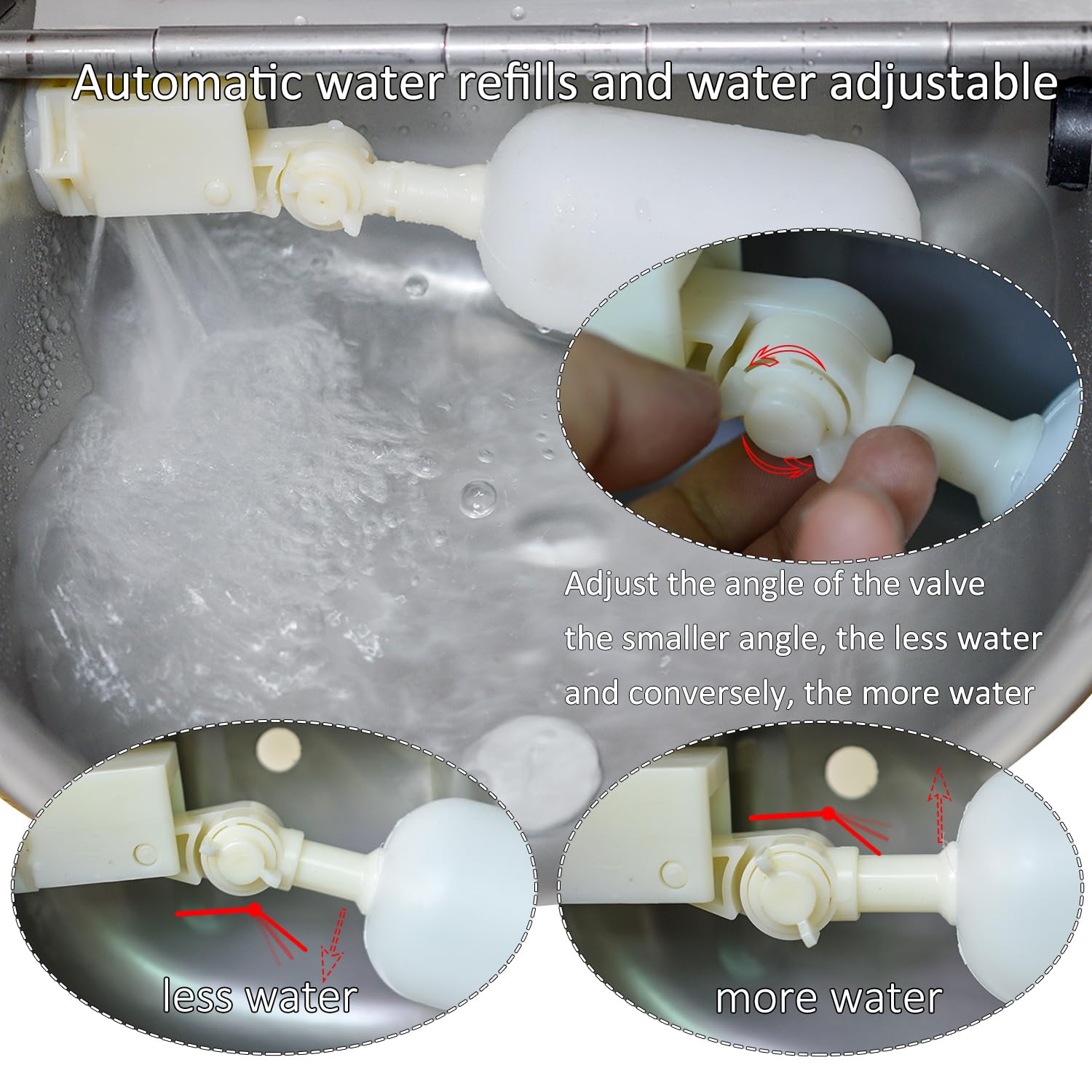 Dispensador automático de agua para perros, cuenco de agua para perros, de acero inoxidable, comedero para mascotas al aire libre, para aves de corral, cabras, ganado pequeño