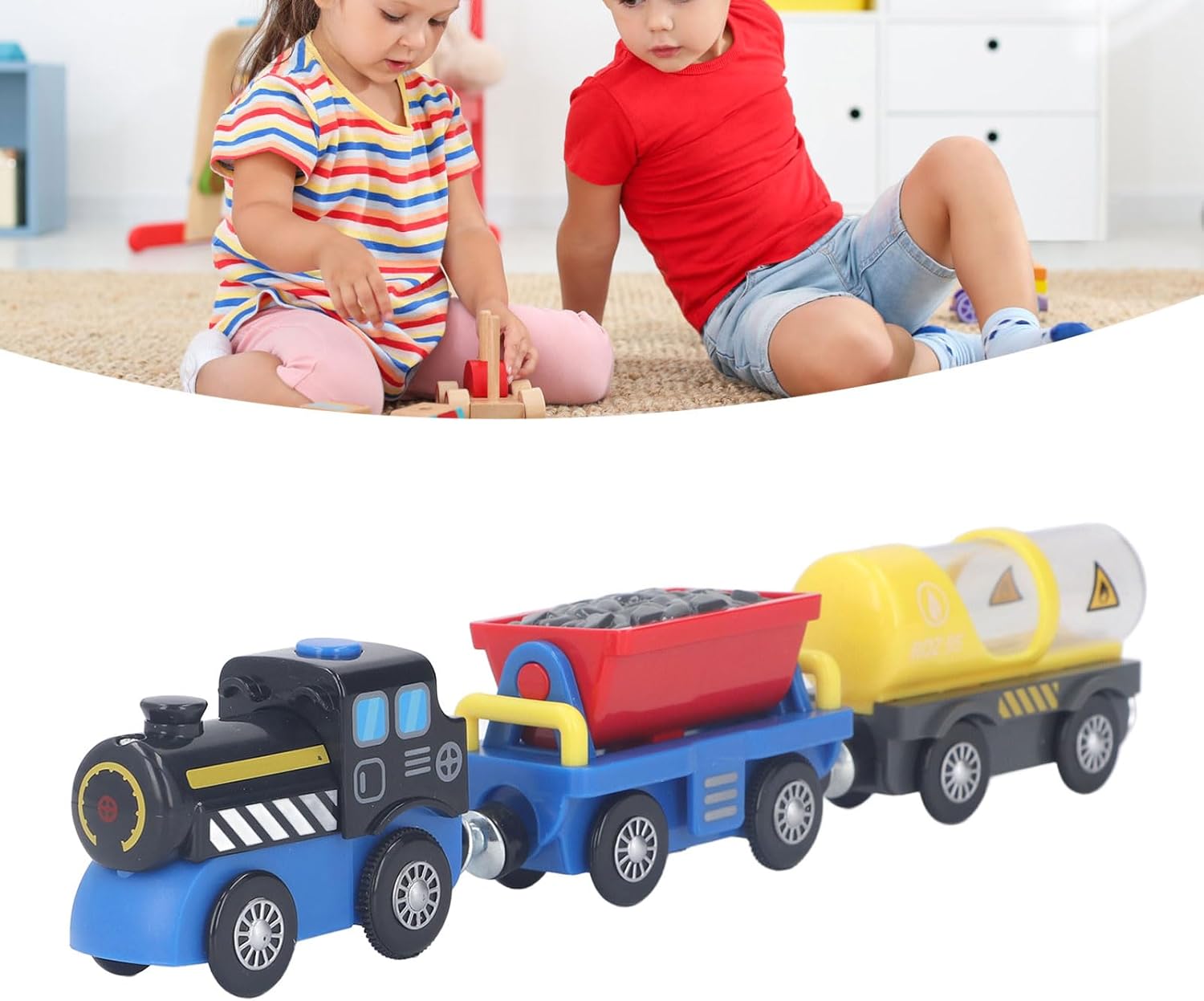 Electric Toy, Colorful Sound Easy to Control, Battery Operated Magnetic Connecting, Stimulates Creativity for Kindergarten to Bedroom (Type 1)