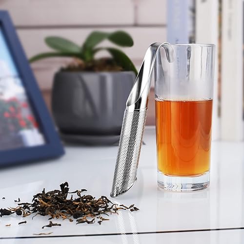 Miniatura 6 de Tea Infuser for Loose Tea, 2 PCS 304 Stainless Steel Tea Strainer, Tea Diffuser, Extra Fine Mesh Steeper to Steep Loose Leaf Tea Herbal Tea Coffee,