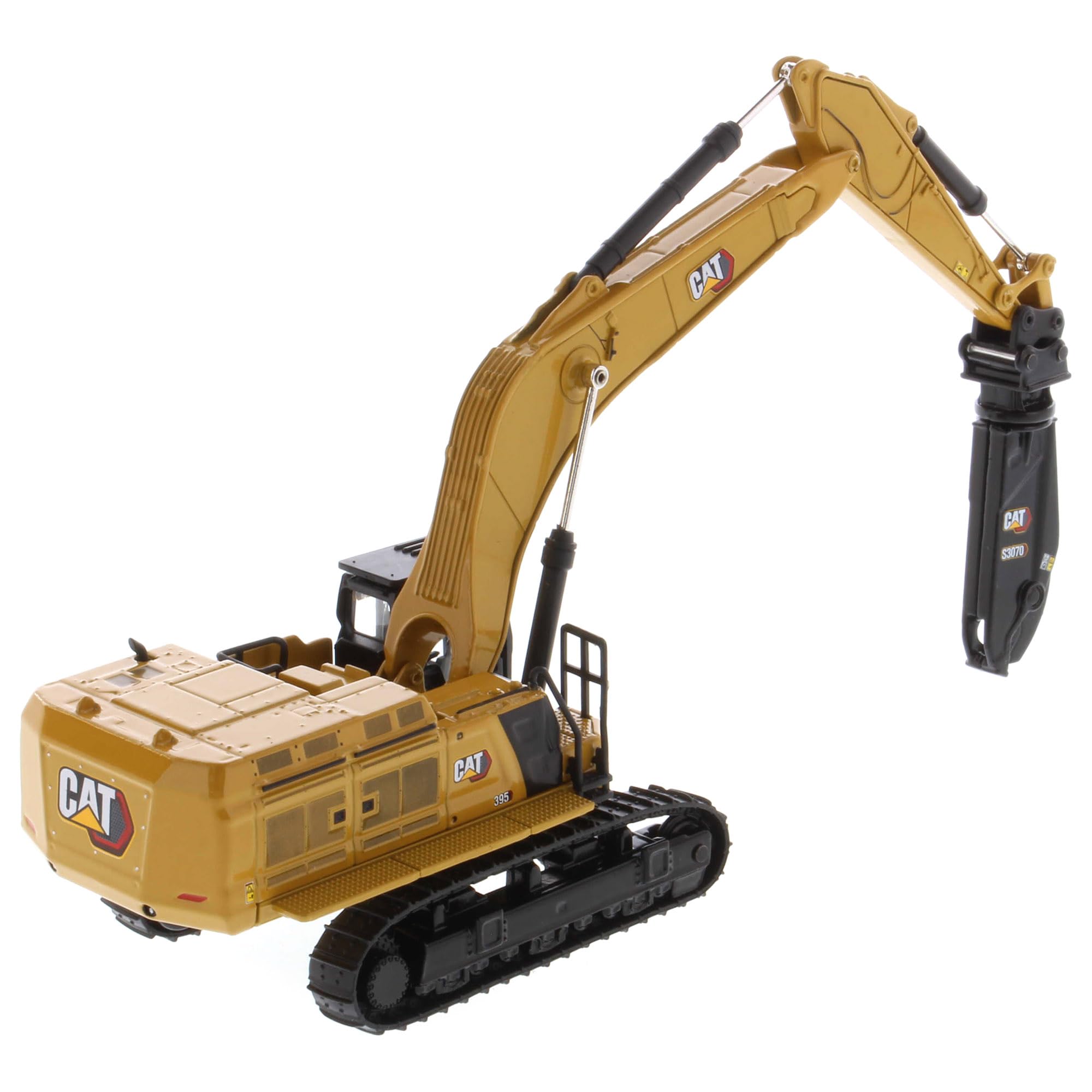Diecast Masters 85688 - Pelleteuse Caterpillar avec Outils supplémentaires Cat 395 GP, échelle 1:87, env. 5,1 x 7,6 x 16,2 cm, dès 14 Ans, Jaune