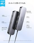 Anker Nano 8-in-1 USB C Station d'accueil, double moniteur Portable Dock avec 4K@60 Hz HDMI, 10 Gbps 1 USB-C, 2 USB-A 3.0, 85W PD, SD/TF, pour Dell, Lenovo, HP, et les ordinateurs portables Windows (chargeur non inclus) HDMI 4K@60Hz, USB-C 10Gbps, 2 USB-A 3.0, PD 85W