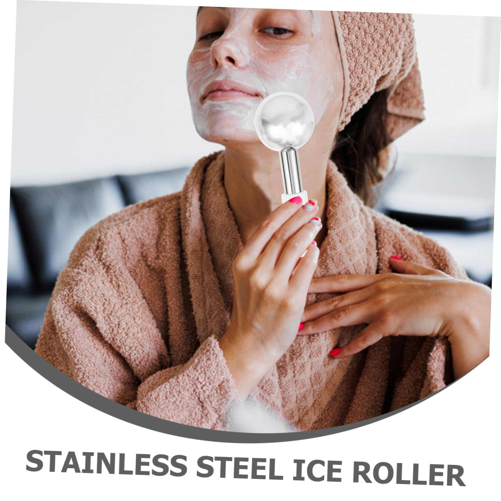 Eisroller für Gesicht 2 Stück-pack aus Edelstahl und Silikon