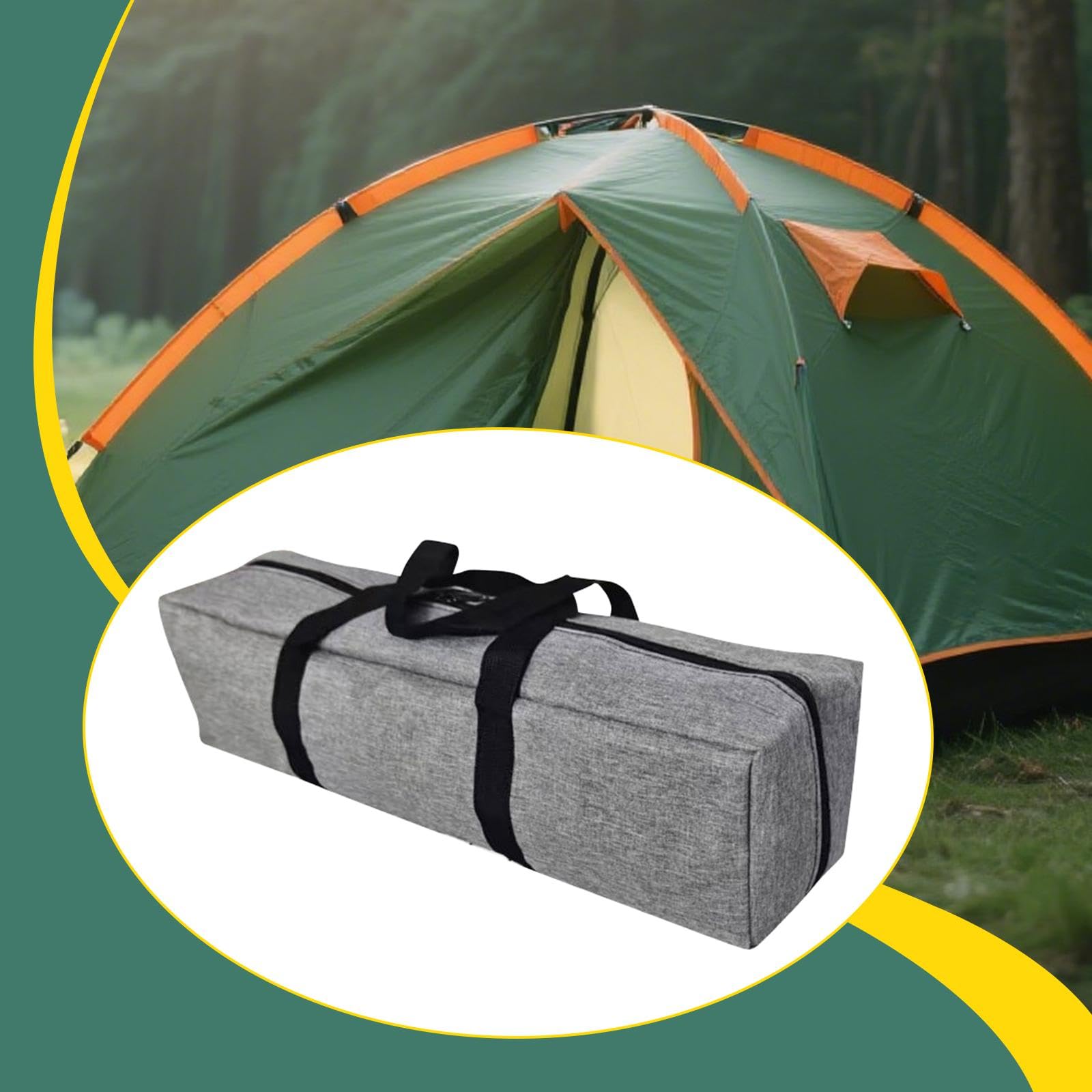 Sharplace Borsa Portaoggetti per Attrezzatura Da Campeggio con Cerniera E Manici, Borsa Da Trasporto Portatile Multiuso, Borsa per Cuscino E Tettuccio, 90x25x25 Centimetri