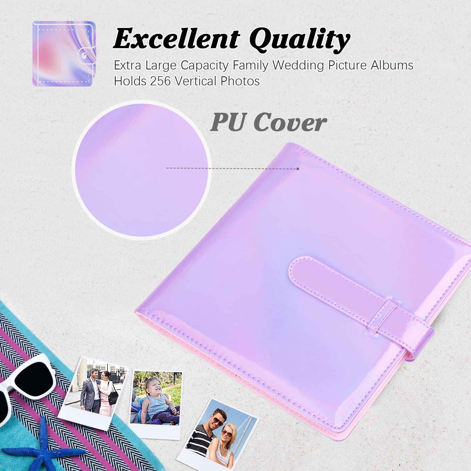 Álbum de 256 fotos para cámara Fujifilm Instax Mini, álbum de fotos de 2 x 3 para cámara instantánea Fujifilm Instax Mini 11 12 evo 9 90 70 40 8