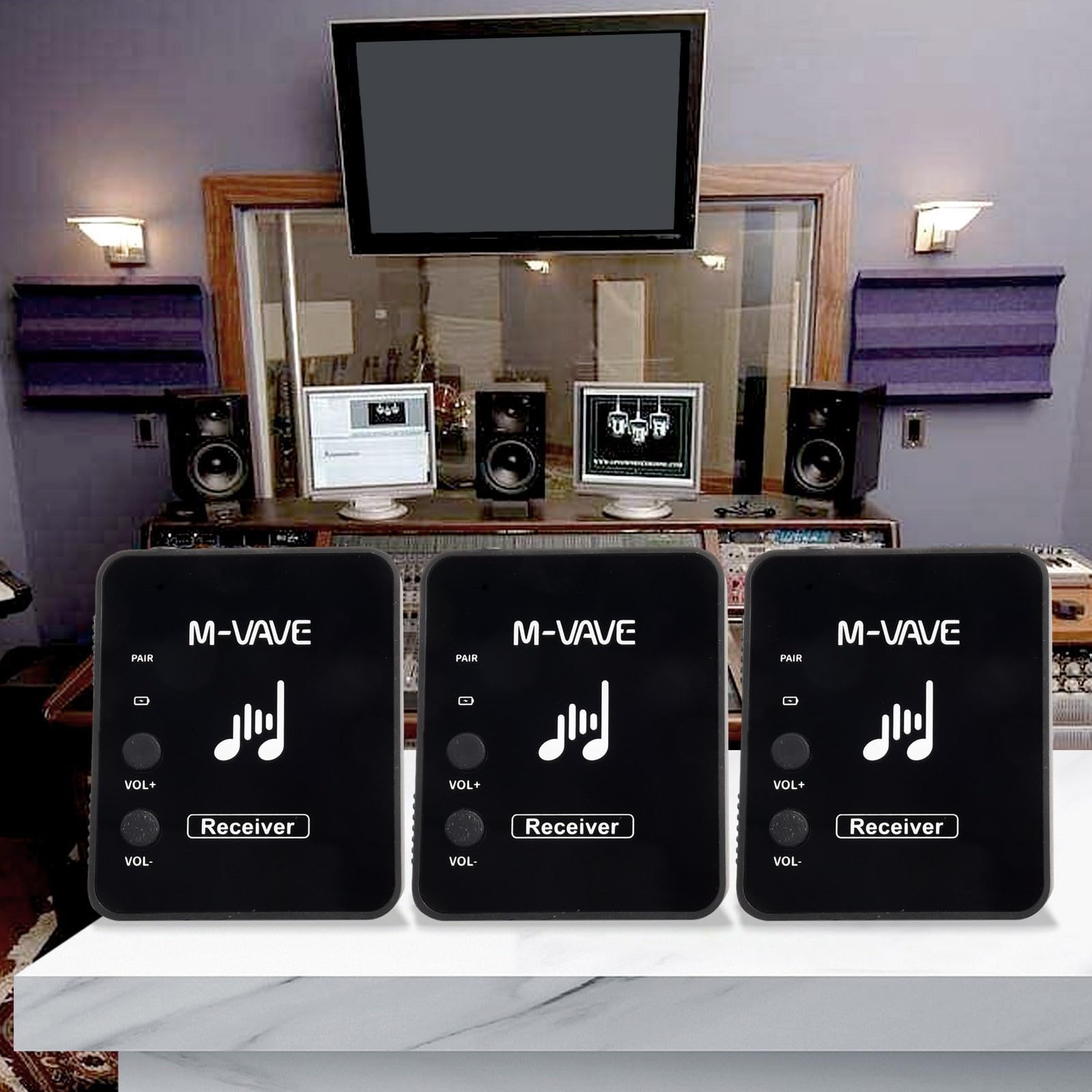 Auricolari wireless 2.4G, bassa latenza, per musicisti live stage (1 set)