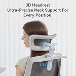 SIHOO M59AS chaise de bureau ergonomique, chaise de bureau 3D Accoudoirs, chaise d'ordinateur avec double conception du dos et support de lombaire dynamique adaptatif