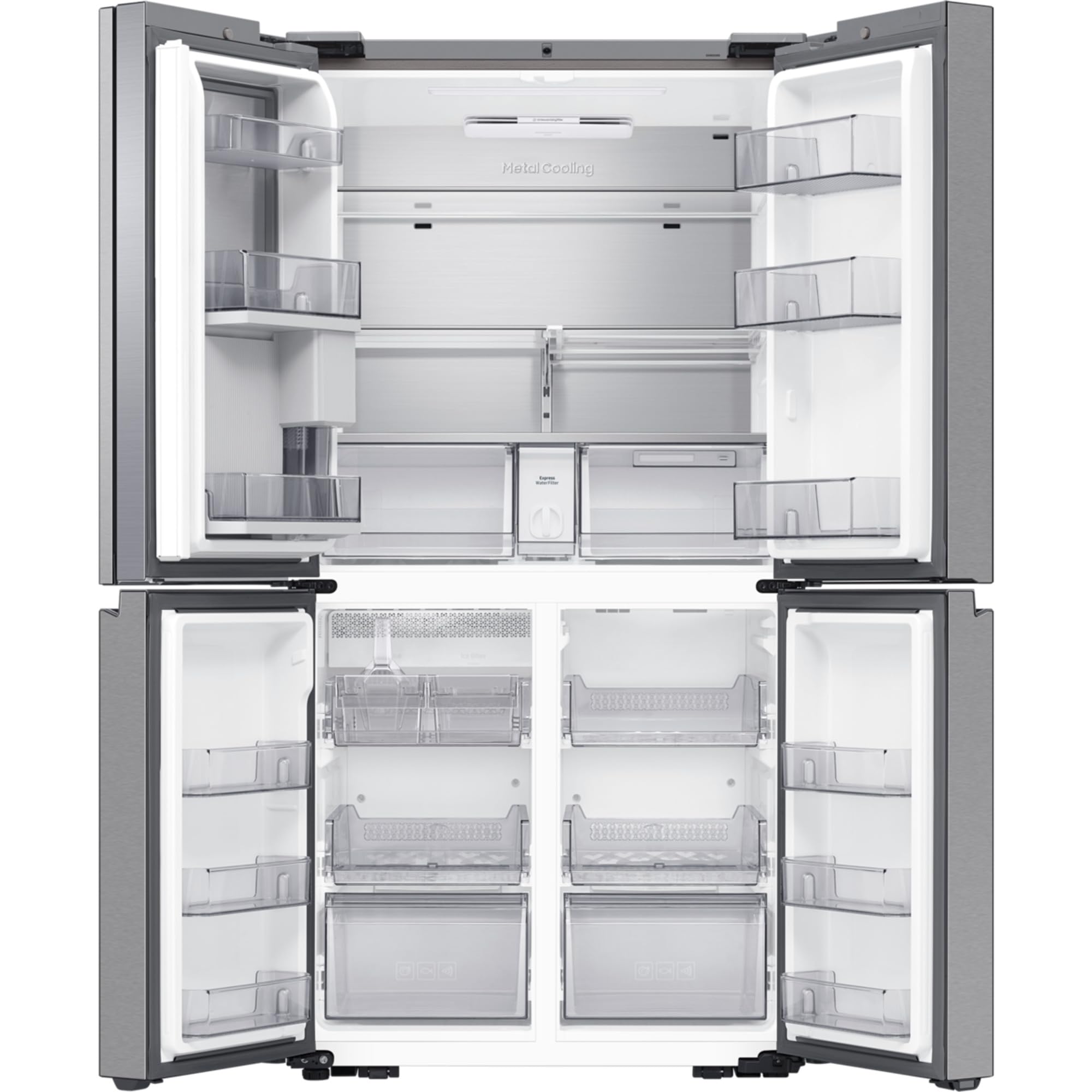 Samsung Réfrigérateur 4 Portes Family Hub AI, Avec AI Vision Inside, Wifi+AI Energy Mode, Centre de Boissons, Dos Métallique, 636 L