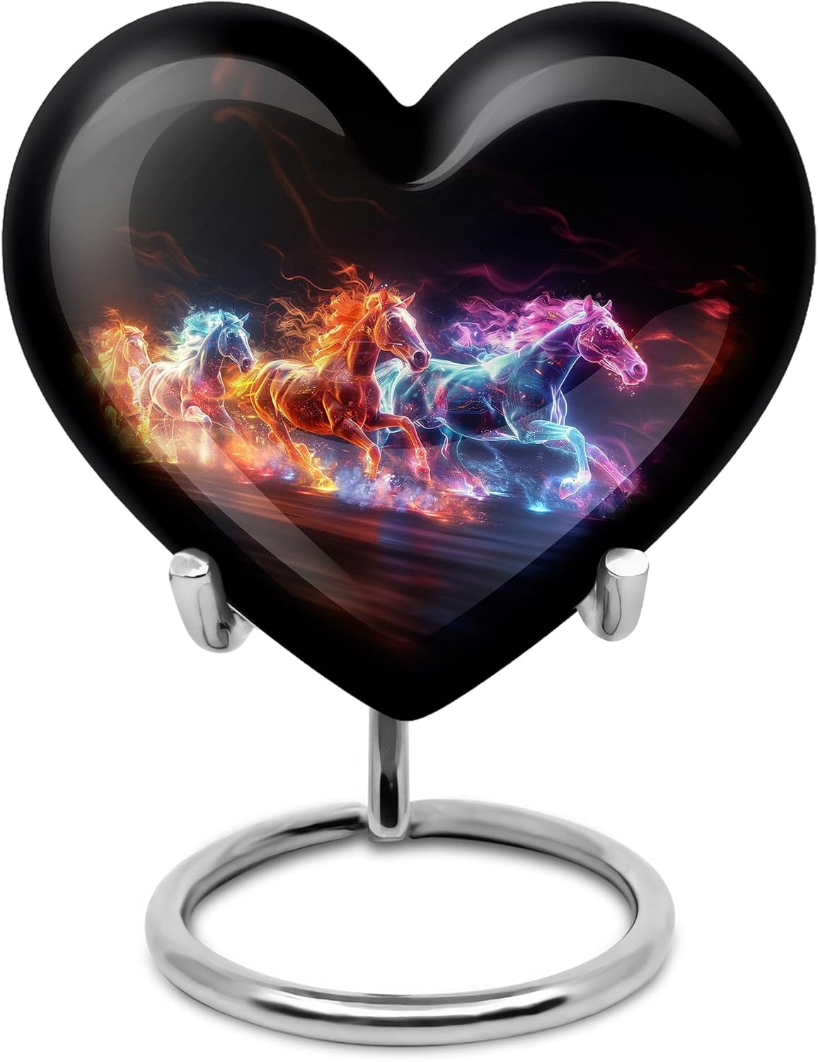 Horse Urn - Keepsake Heart Urn - Urn for Ashes for Women - Cremation Memorial - Cremation Urn for Ashes - (Size - 3 inch Pack of 1)