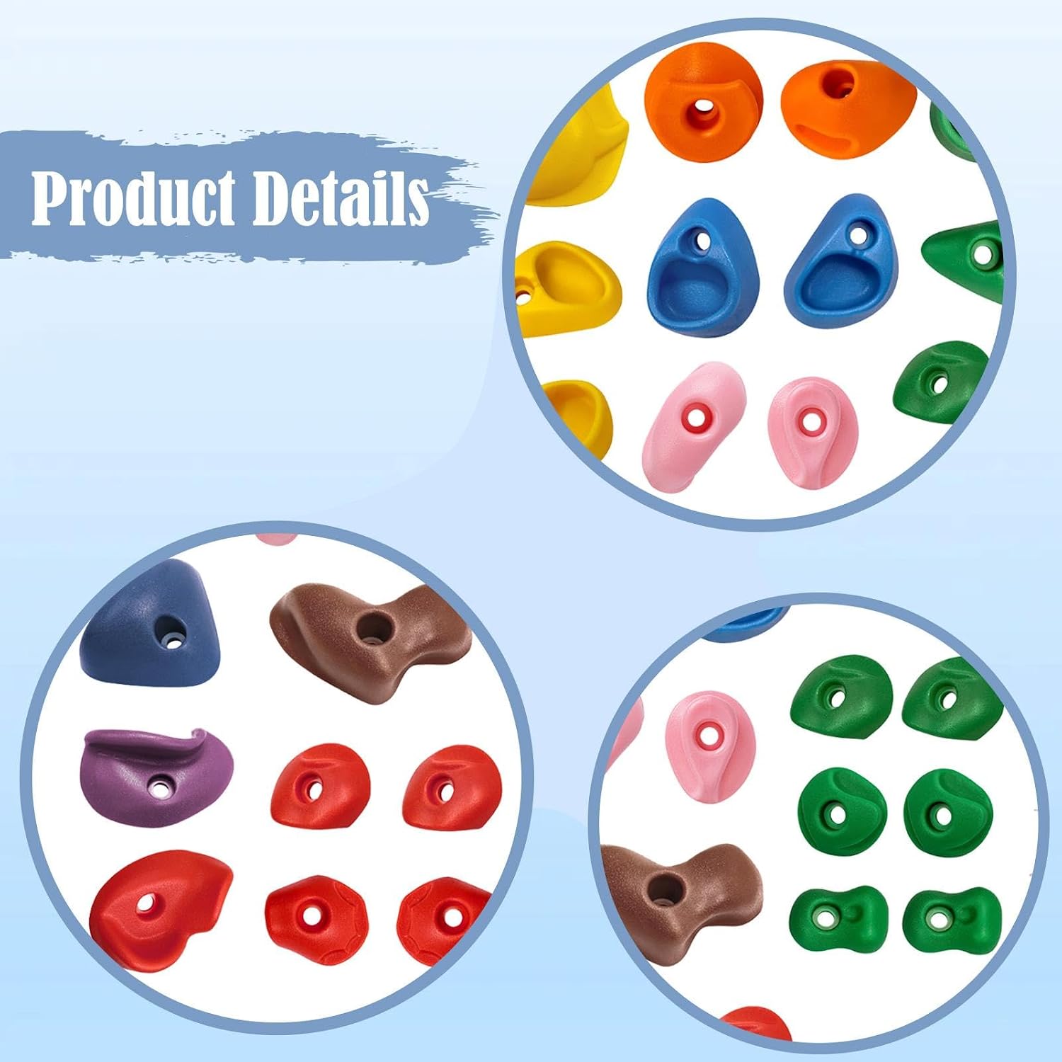 Rock Climbing Holds Fun Colorful Climbing Stones Toys for Outdoor
