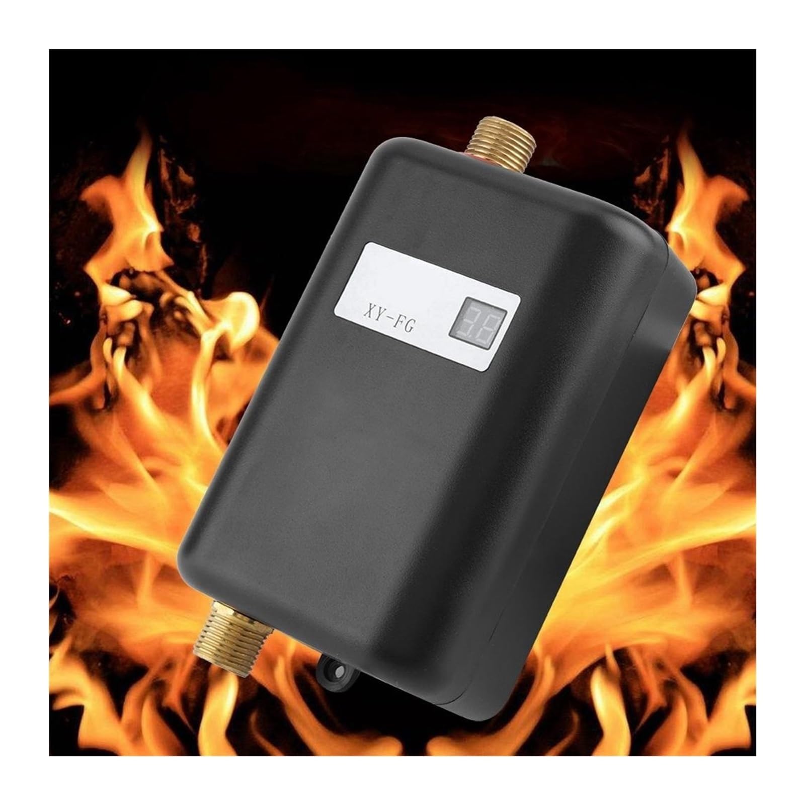 Podgrzewacz wody przepływowy, 3400W Przepływowy Podgrzewacz Wody Elektryczny Bezzbiornikowy Podgrzewacz Wody Elektryczny Podgrzewacz Wody Prysznic 3 Sekundy Na Gorąco(Nero)