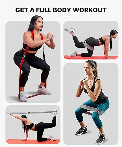 Miniatura 9 de DMoose - Bandas de resistencia de tela para entrenamiento, bandas largas de entrenamiento, dominadas, tela gruesa, banda de resistencia larga,