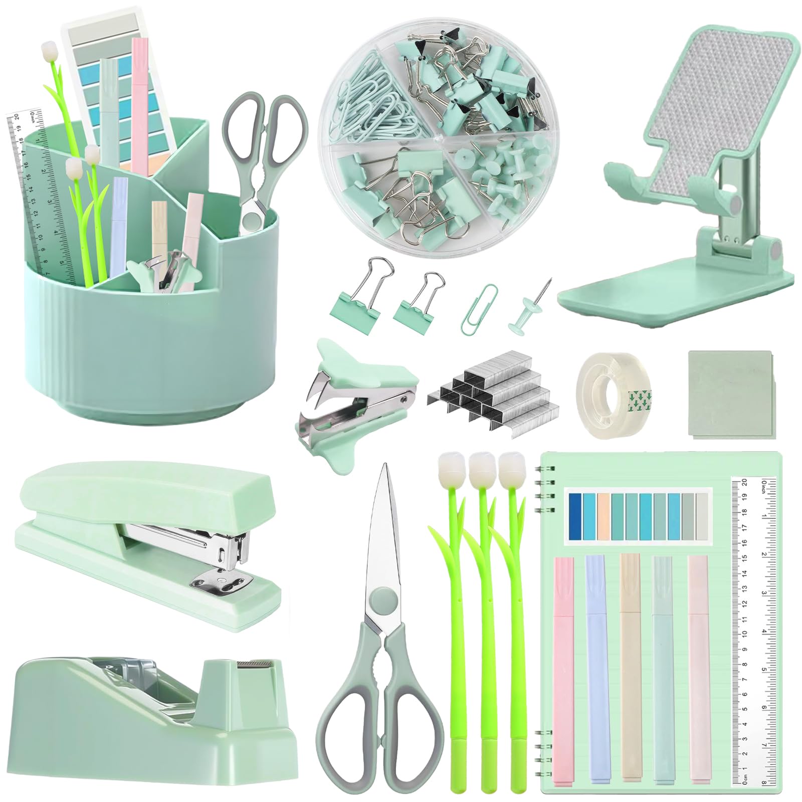 Fournitures de bureau vert classeur de rangement et accessoires de tri pour papier A4