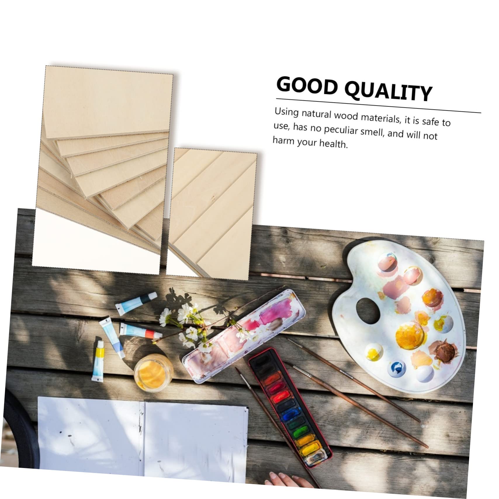 10 Pezzi Pannelli in Legno di Tiglio per Modellismo e Diy, Leggeri e Naturali, per Pittura e Pirografia