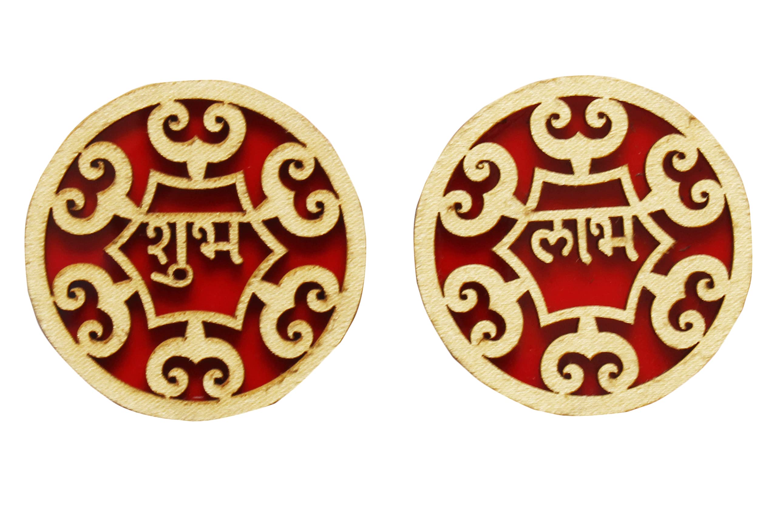 ARTISENIA Premium Diwali Subh Labh Wall Hangings Indian Traditional Home Office Temple Festival Décor Shubh Labh Hanging for Diwali Indian Puja Wedding & Festival Office Decoration Home Decor Gift