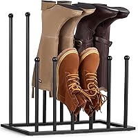 YOFOVI 21.5" Tall Boot Rack for 6 Pairs - Heavy Duty Organizer for Cowboy Knee-High Boots, Closet Garage Storage