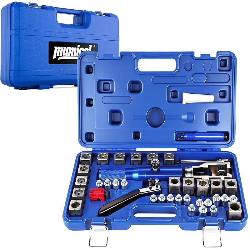 Kit de Flangeamento Hidráulico para Freios Mumicol com Braço Estabilizador, Cortador e Escareador, 45° Duplo e Simples, ISO Bubble, GM e Hidráulico, MU-HFTK-410