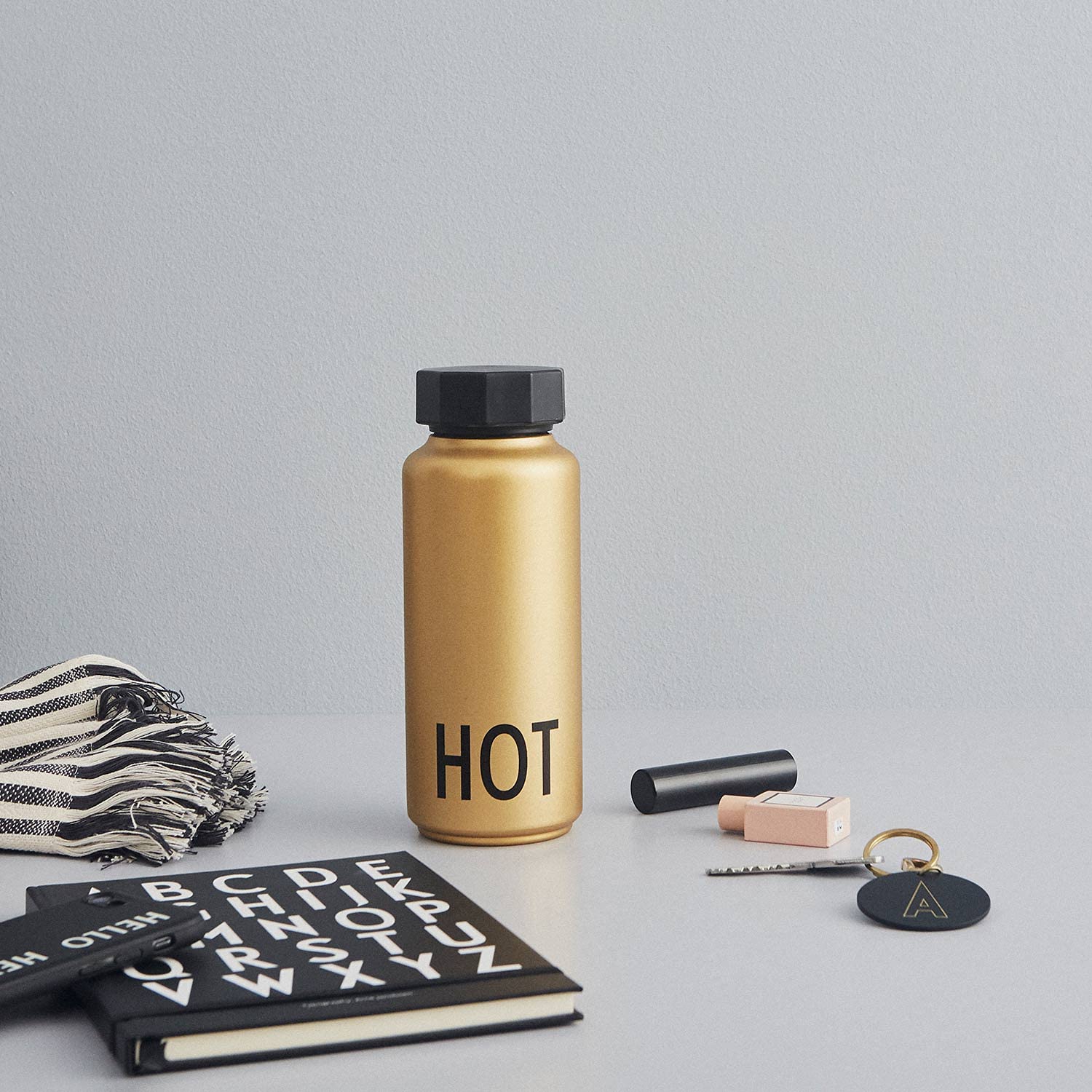 Design Letters Borraccia Termica 500 Ml | Bottiglia Termica Senza BPA/BPS | Borracce Termiche in Acciaio Inossidabile | Borraccia Bambini & Adulti | Borraccia Palestra Isolata a Doppia Parete