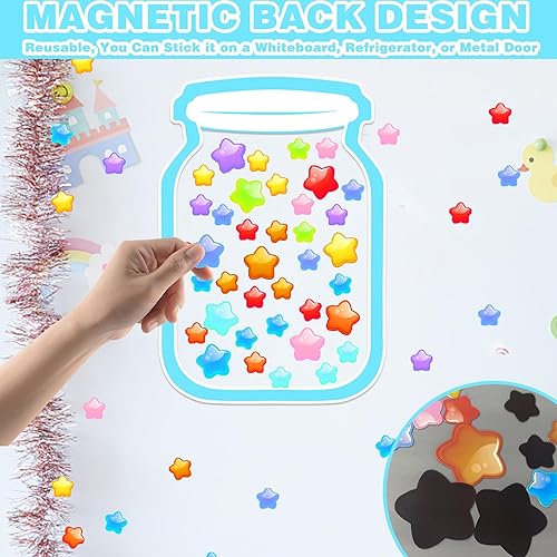 Miniatura 6 de 61 tarros de recompensa para el aula, tarro de recompensa magnético para tablero del aula, tarros de recompensa con sistema magnético para niños,