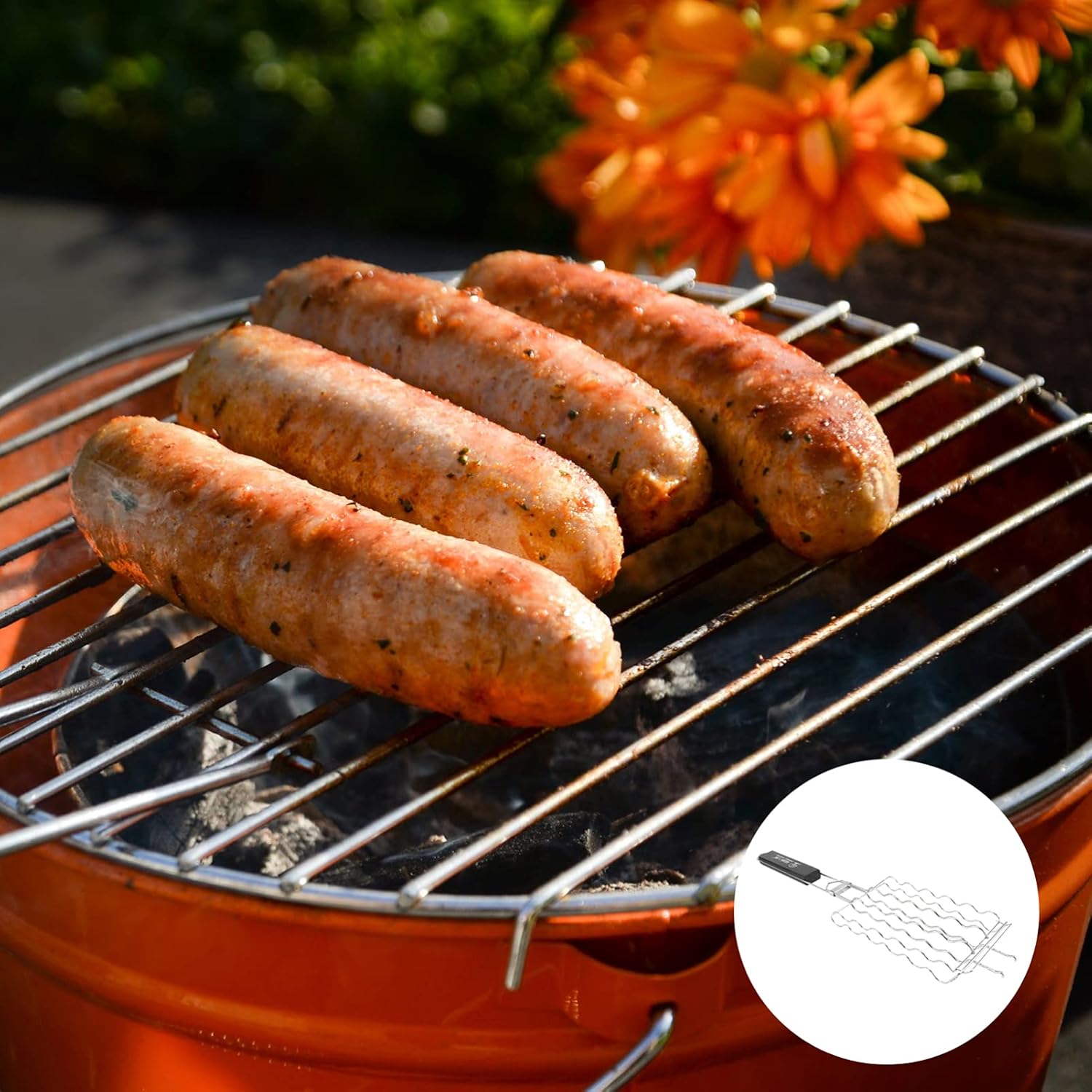 Grilling Baskets for Grilling Barbecue Grill Net Fish Rack Barbecue Accessory Non-stick Bbq Tools