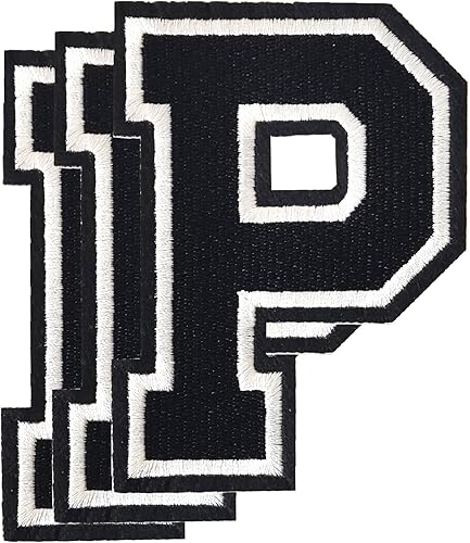 Miniatura 59 de Parches de letras para planchar de 3.1 pulgadas, parche de letras individuales bordadas para ropa, vestido, sombrero, jeans, accesorios