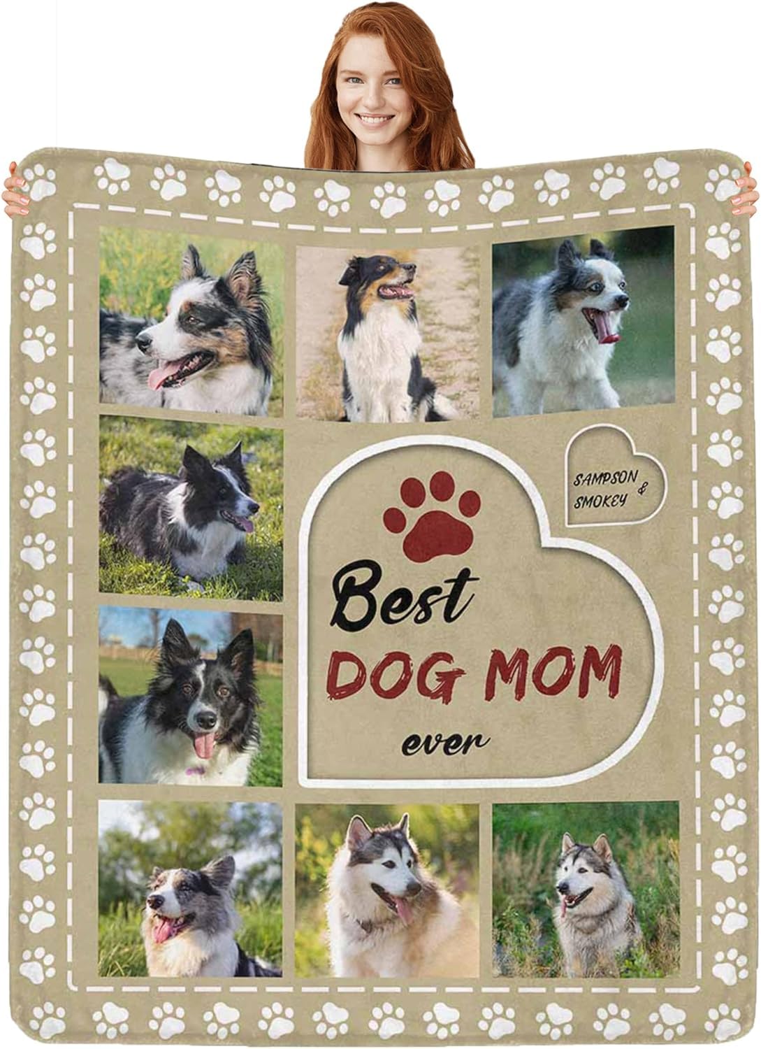 Glad Gua Personalised Pet Memorial Throw Blanket, Loss of Dog Sympathy Gift, Custom Photo Remembrance Present, for Pet Bereavement, Cat & Dog Memory Blankets Remember Dead Pets