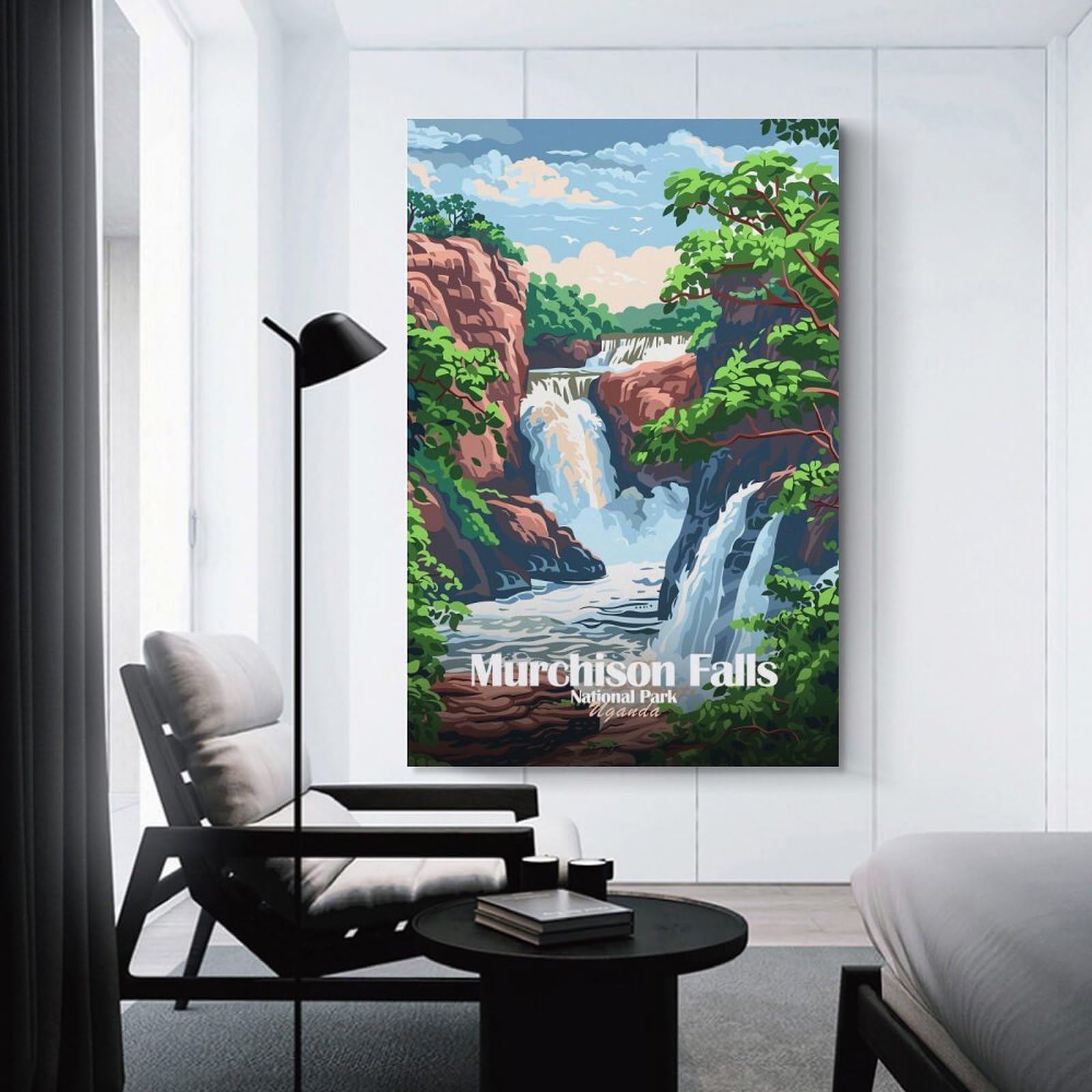 Junmoney Murchison Falls National Park Uganda Decorative Canvas Print 24x36inch(60x90cm), for Hallway, Bedroom Or Modern Interiors, Home Decor Gift with Stylish Appeal