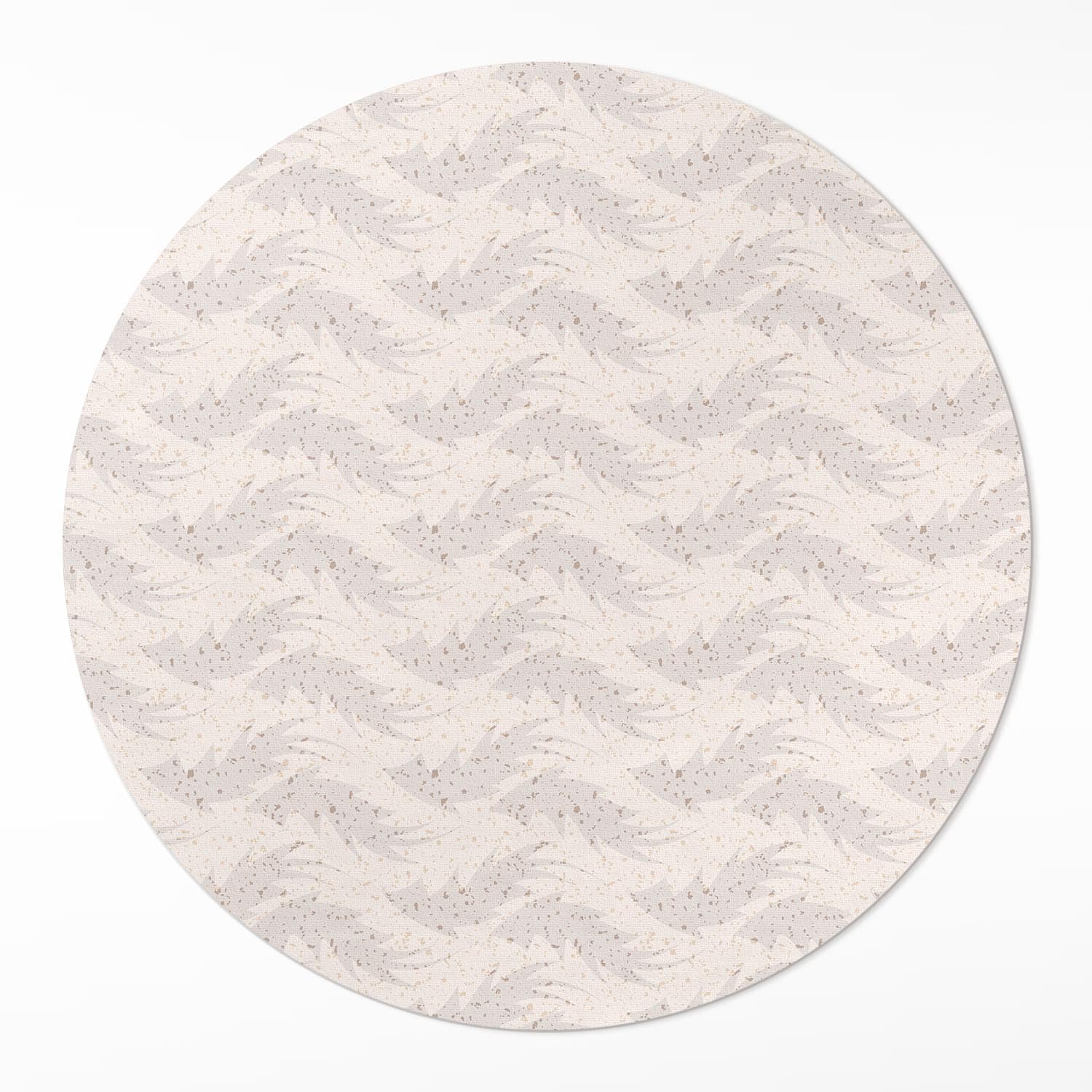 Tapis vinyle rond ø100 cm aux feuilles délicates pour la décoration du salon