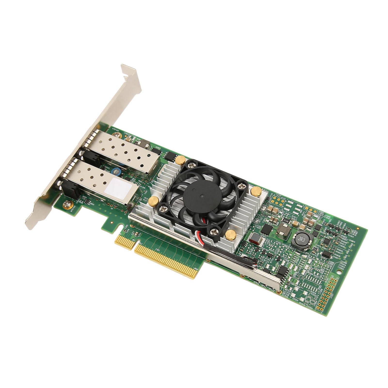 aqxreight BCM57810S Konwergentny Adapter Ethernet PCIe X8 z 10 GB Portem i Wentylatorem Chłodzącym Wielofunkcyjna Karta Ethernet Zapewniająca Konwergentny Adapter PCIe X8 z 10 GB PortemPCI 8X 10 /s