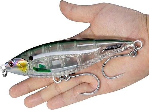 Miniatura 7 de Alwonder Señuelos de pesca de agua salada de alta velocidad Señuelos de pesca de 6 pulgadas3 oz cebo de contracción de hundimiento 70 gancho de