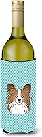 Vista 171 de Caroline's Treasures BB1293LITERK Tablero de ajedrez verde lima Weimaraner Botella de vino Hugger Funda Enfriadora Abrazador Lavable a Máquina