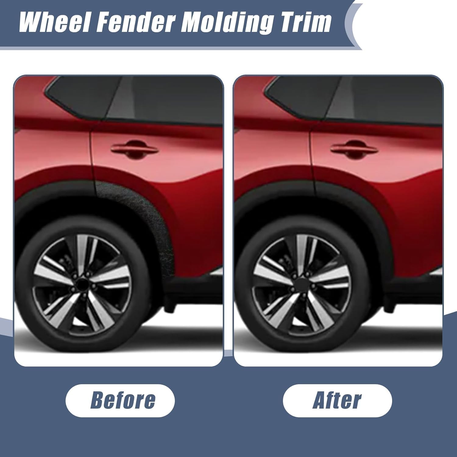 XQSMWF Wheel Fender Molding Trim Rear Passenger Side Fit for Nissan Rogue 2021 2022 2023 1.5L l3/ 2.5L l4 Rear Right Door Side Fender Trim, Replace NI1791105 78860-6RR0A 788606RR0A,