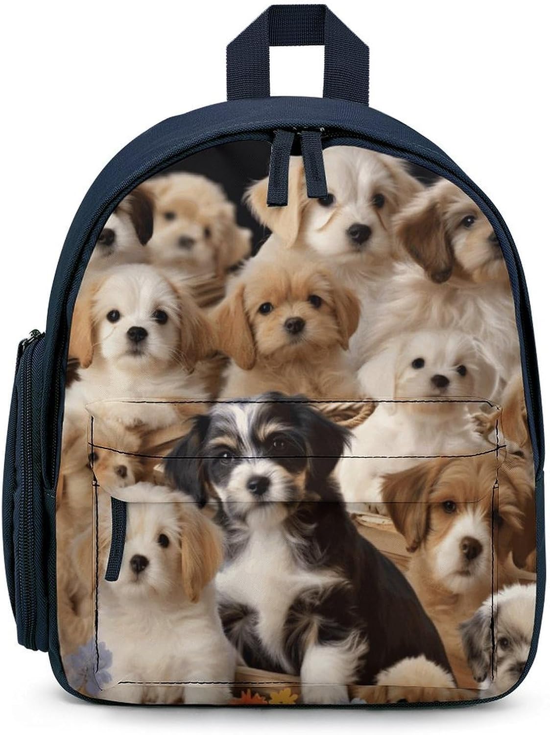 Cute Pet Dogs Backpack Portable Laptop Backpack Large Capacity Casual Daypack Travel Shoulder Bags Blue-style