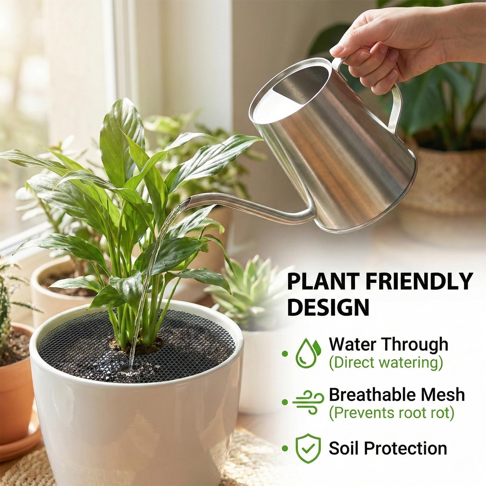 Blumentopfgitter, 6 Unidades de Rejilla y Cubierta Protectora de Plantas, Red de protección de 30 cm para Gatos y Animales, protección para jardín y balcón