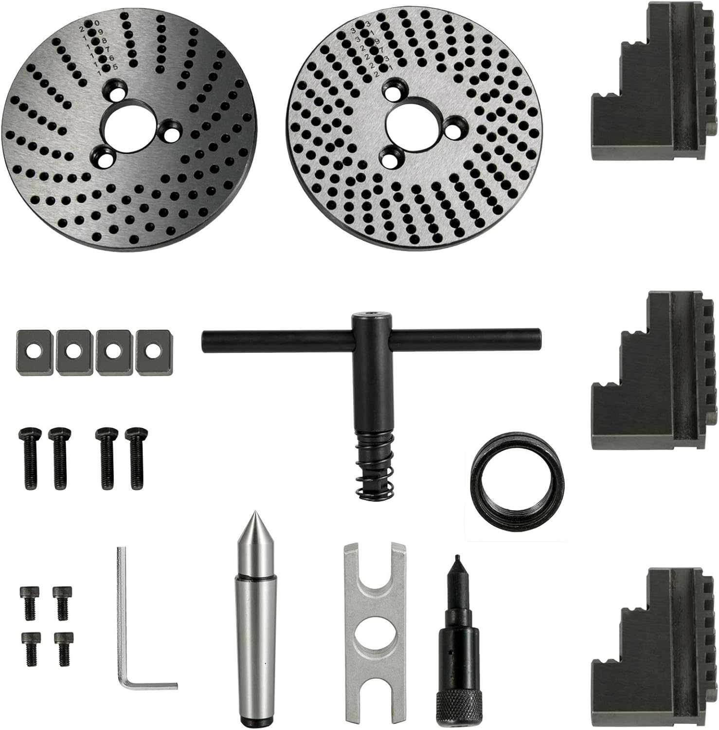 All included components of VEVOR BS-1 Dividing Head
