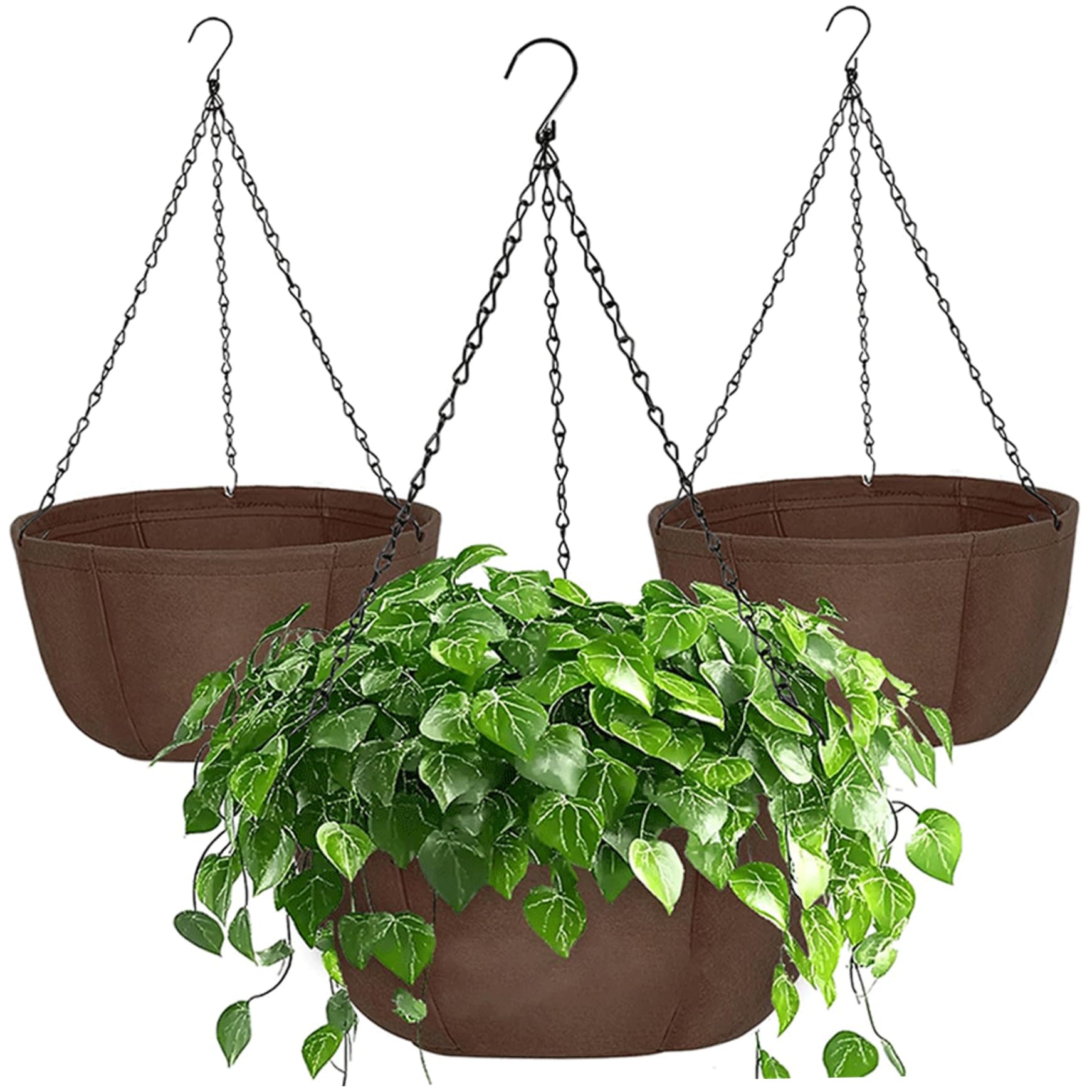 Pots de fleurs suspendus pour porche lot de 3 jardinières décoratives d'extérieur