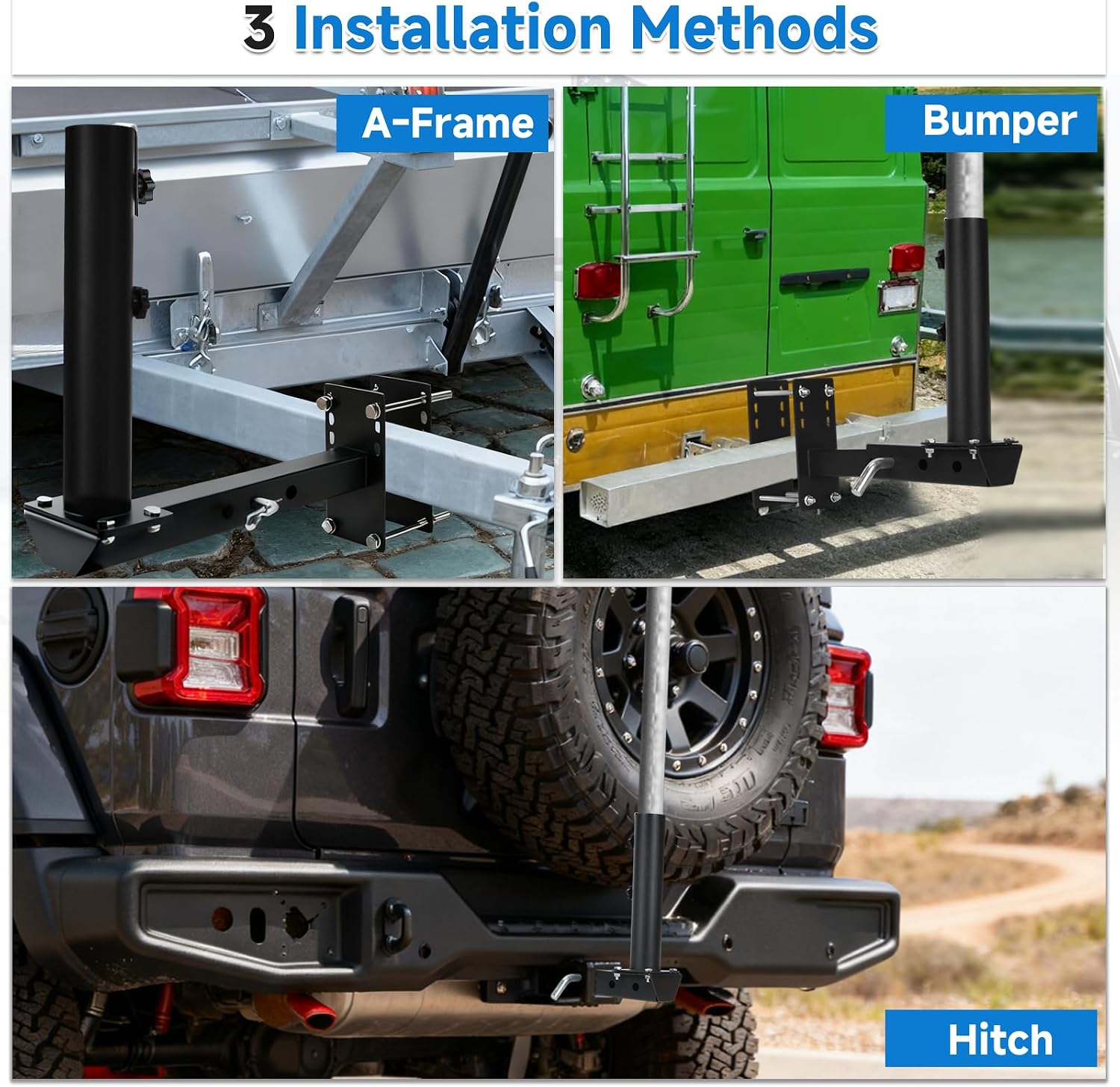 Heavy Duty RV Flag Pole Mount Kit image 4