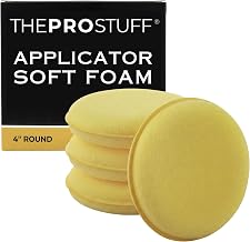 4” Soft Applicator Foam Pads - Hand Detailing Pads Ideal for Applying Dressings, Polishes, Waxes, and Interior Detailing Products - Detailing Accessory, 4 Pack