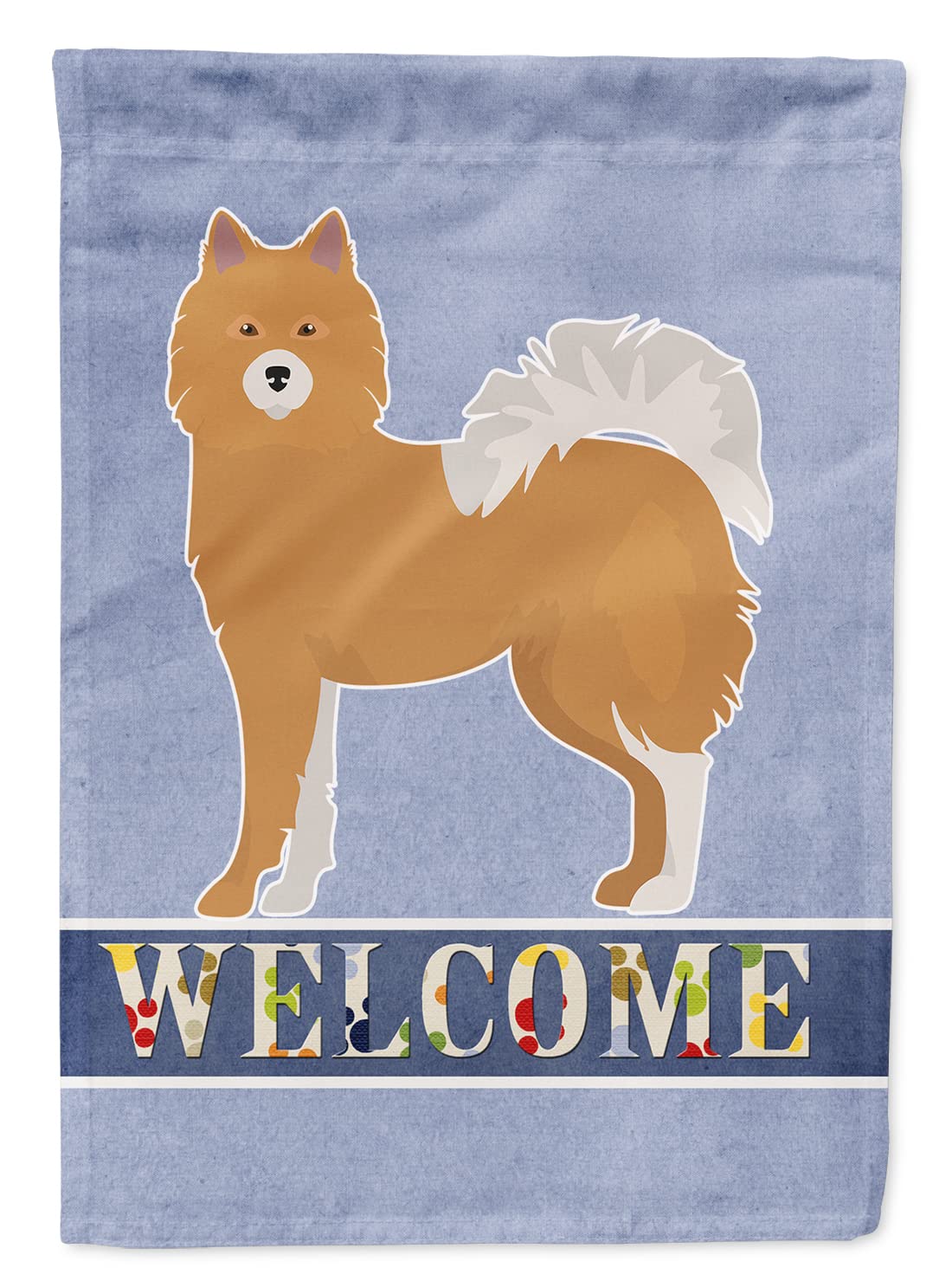 Carolines Treasures CK3643CHF - Bandierine di Benvenuto a Forma di Cane, Colore Marrone e Bianco