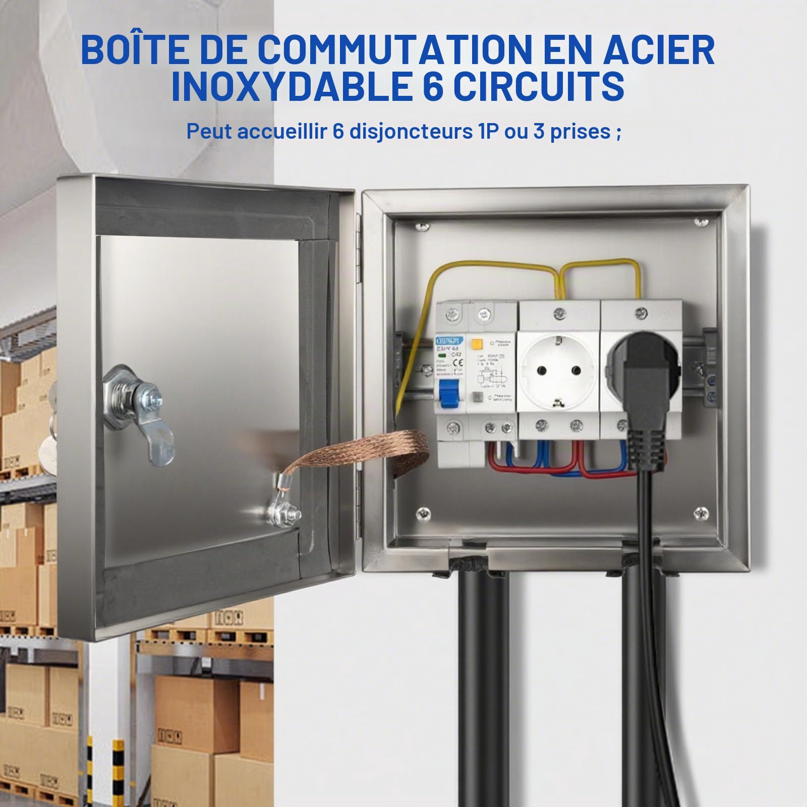 Acier Inoxydable 304 Armoire Boîtes de Distribution 160 * 130 * 120MM,Boîtier Mural pour L'extérieur/Intérieur avec Serrure