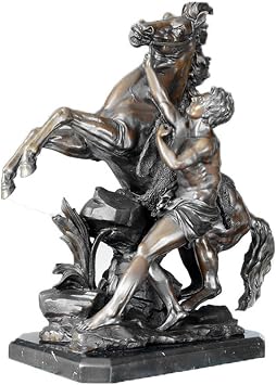 Male Handmade Bronze Statues Marble Base Sculpture Home Decor TPE-071