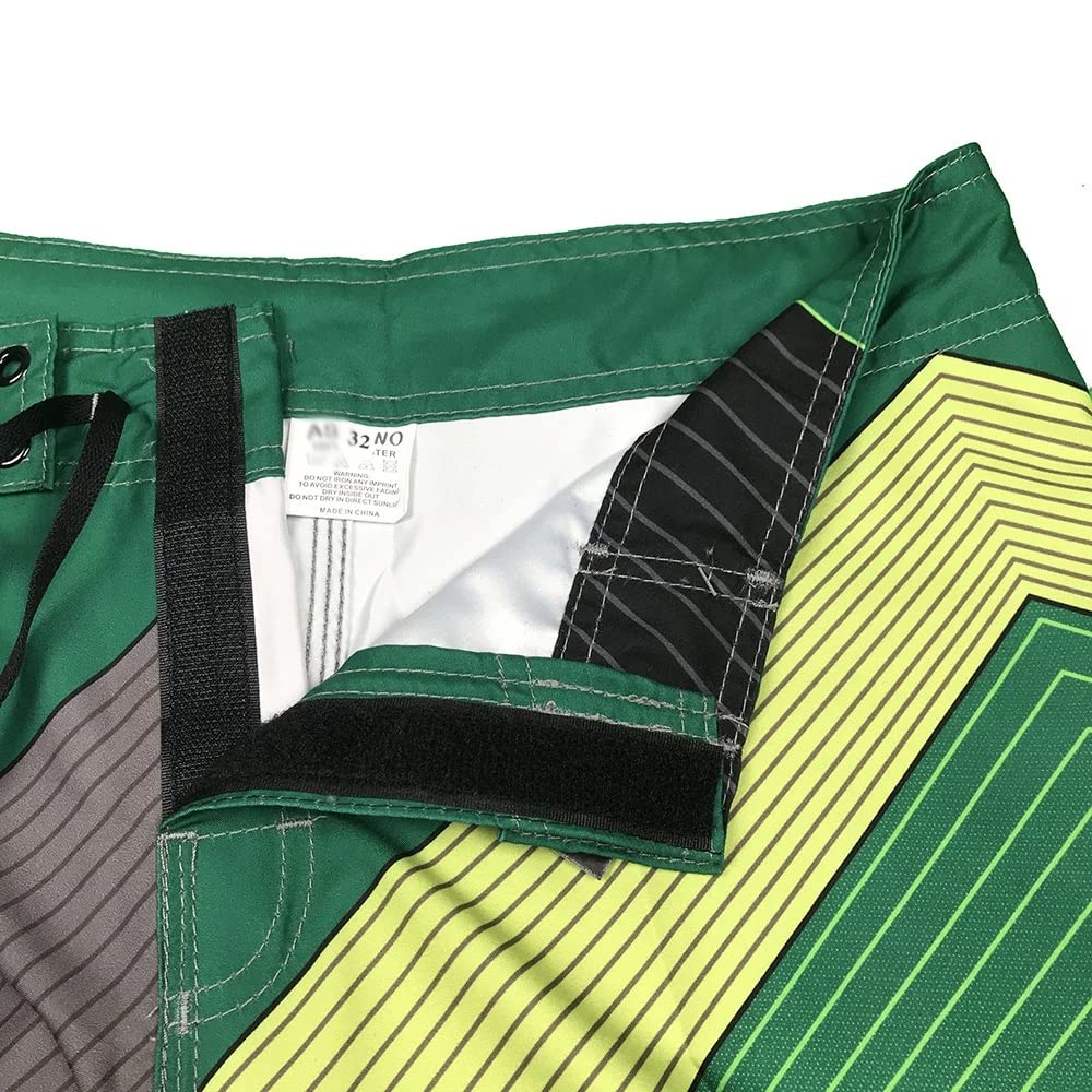 CLSDRZC Mens Bermuda Masculina Man Summer Pants Beach Wear Quick Dry Print Swiming Swimsuit