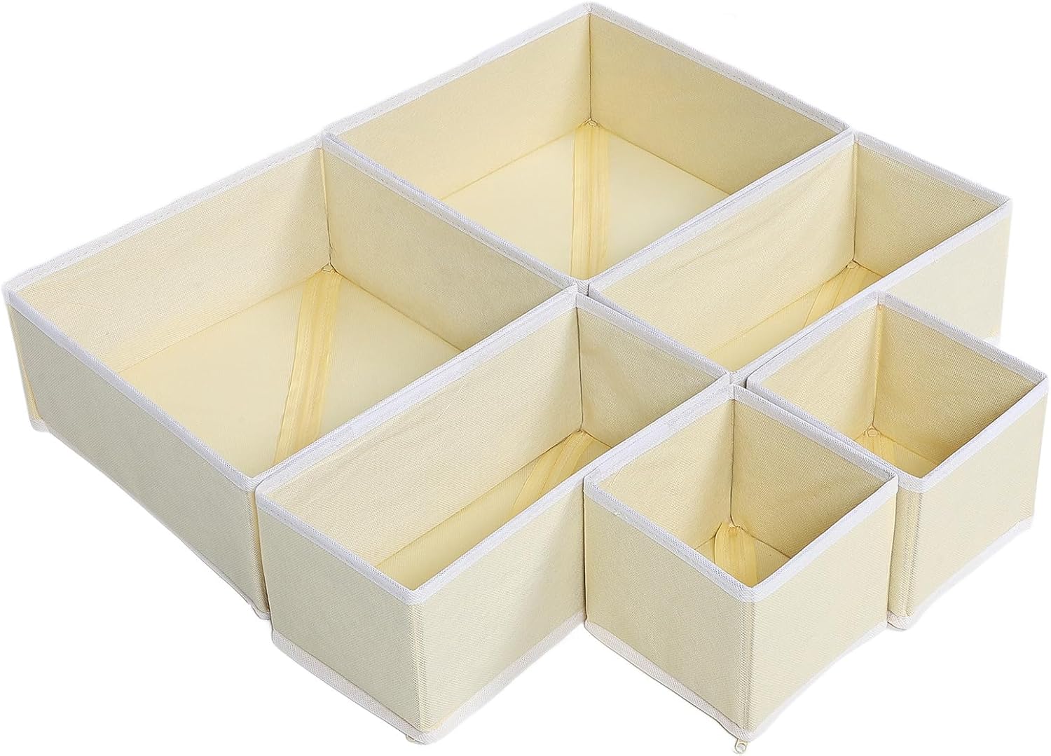 12pcs Foldable Underwear Organizer Drawer Divider Box, Non-woven Fabric Linen Closet Storage, Large Capacity Clothes and Socks Organizer for Nursery and Bedroom