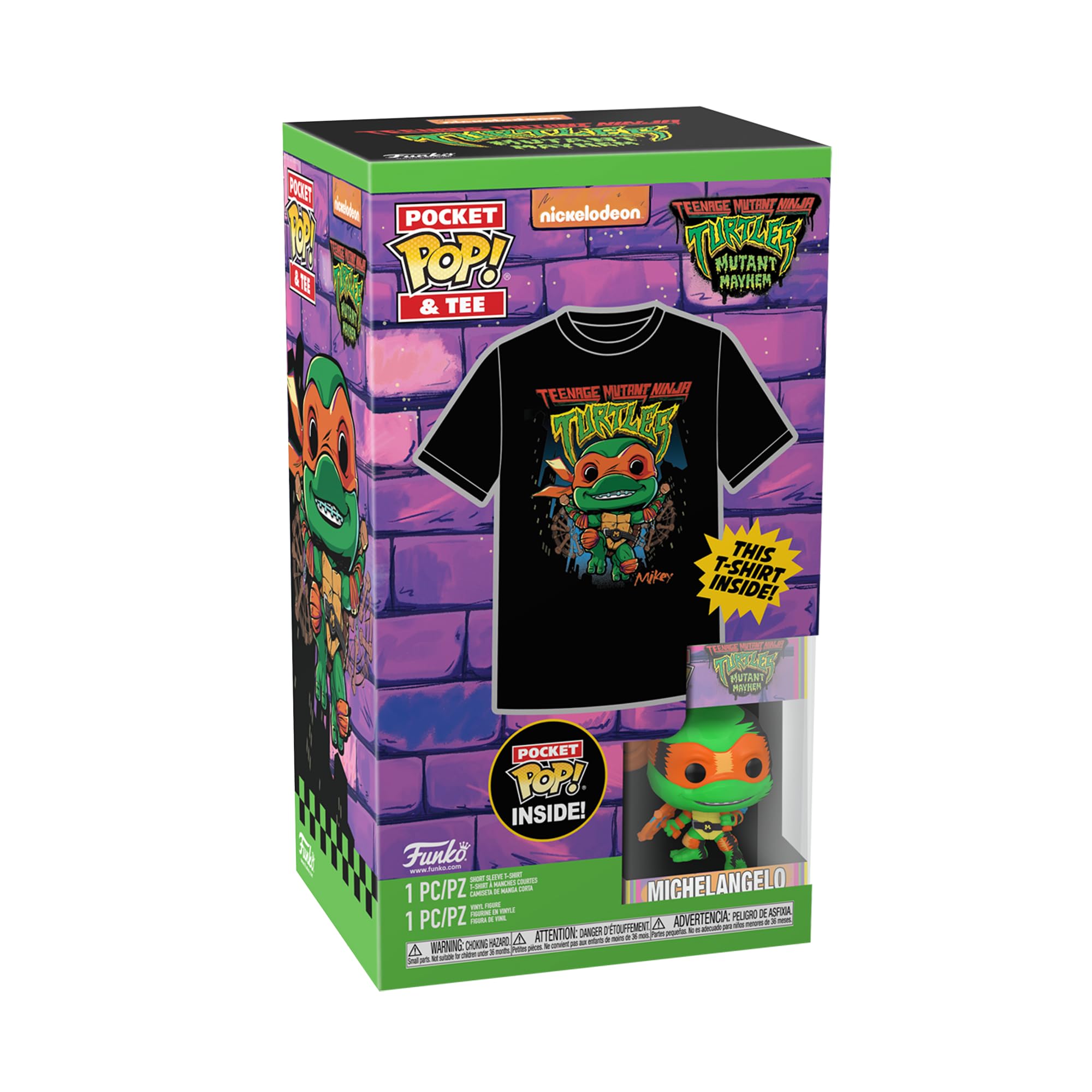 Funko Pocket Pop! & Tee: Teenage Mutant Ninja Turtles, (Teenage Mutant Ninja Turtles (TMNT) ), Small, (S), T-Shirt - Image 2