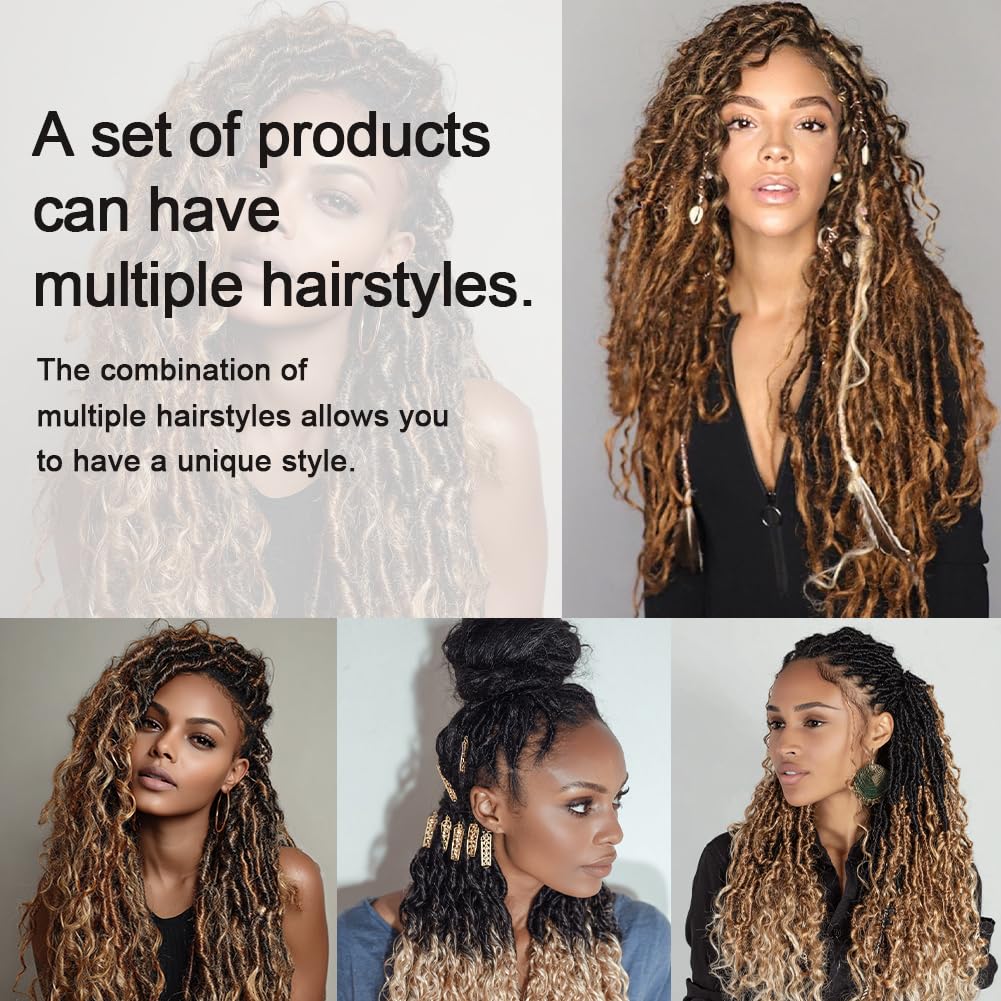 FASHION IDOL MIX crochet hair includes box braids curly hair twist butterfly braids and locs with straight hair ends 24 Inches combining multiple hairstyles together