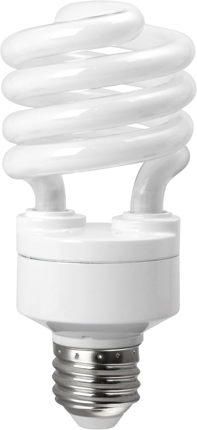TCP 5801450k CFL Spring Lamp - 60 Watt Equivalent (only 14W Used!) Daylight (5000K) TruStart Spiral Light Bulb