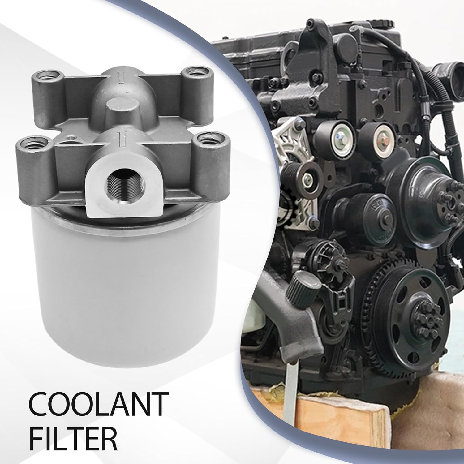 Anxingo WF2071 Coolant Filter with Filter Base, Replacement for Freightliner M2 112 Replacement for Cummins ISL ISC ISB ISX, Replaces WF2073 4355142 435-5142 BW5071 24071