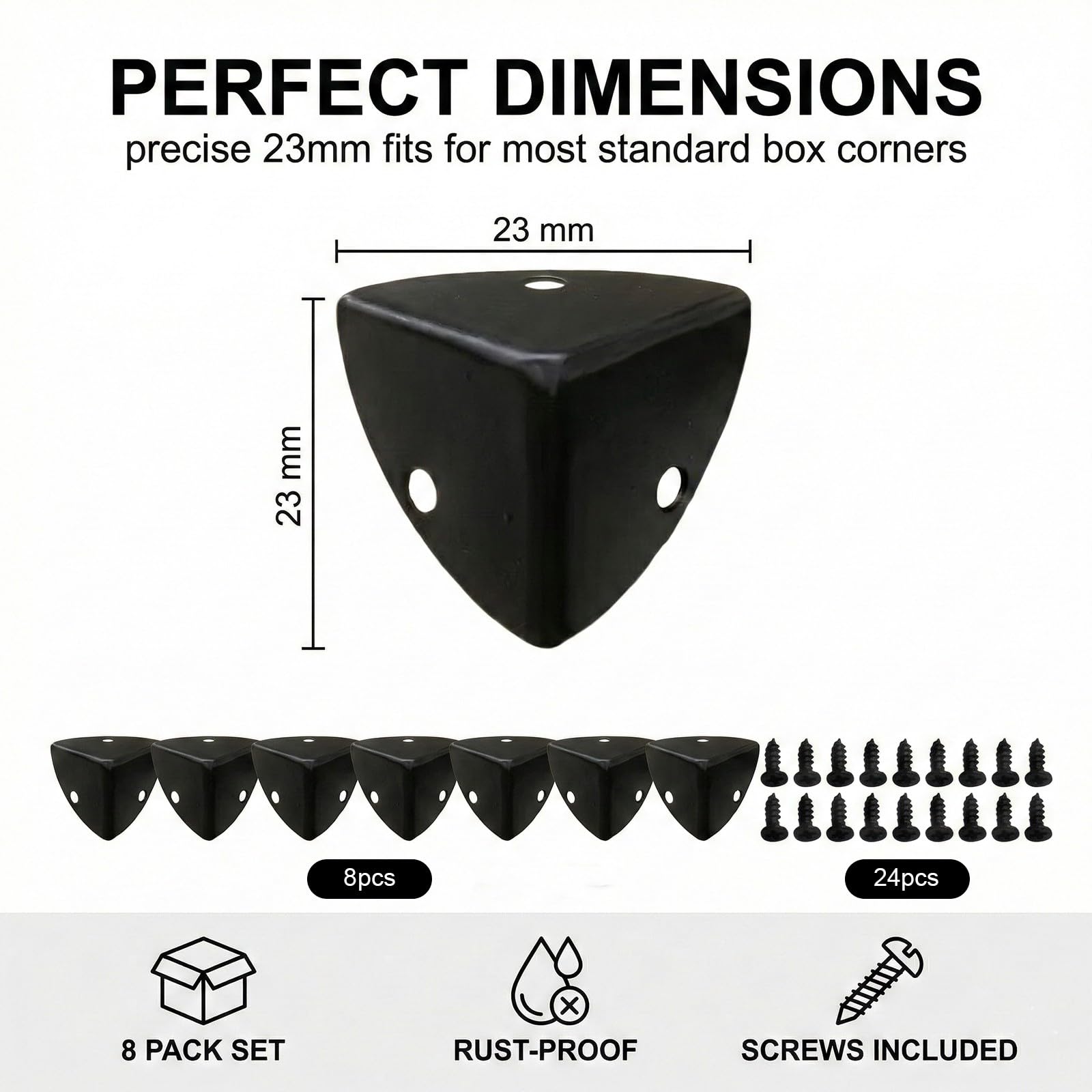 8 Pcs Protections d'Angle En Métal, Coins De Protection d Angles, Protege Coin De Table, Protection Angle Meuble, Boîte Antique En Bois, Protezioni Angolari Per Scatole Di Legno