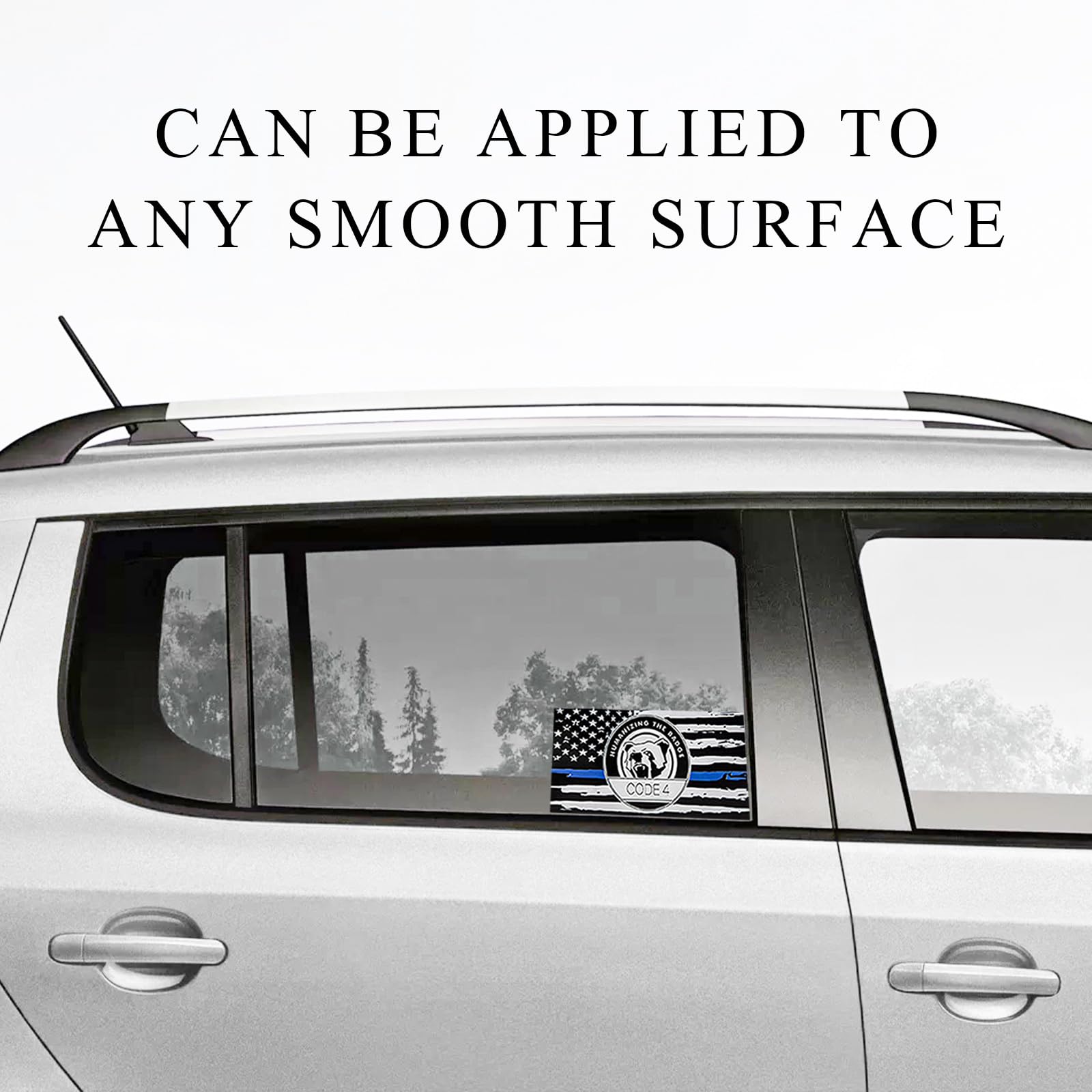 Support Police Window Sticker Snapklik.com : FSTURIOS 2PCS Thin Blue Line Sticker Code 4, Police ...
